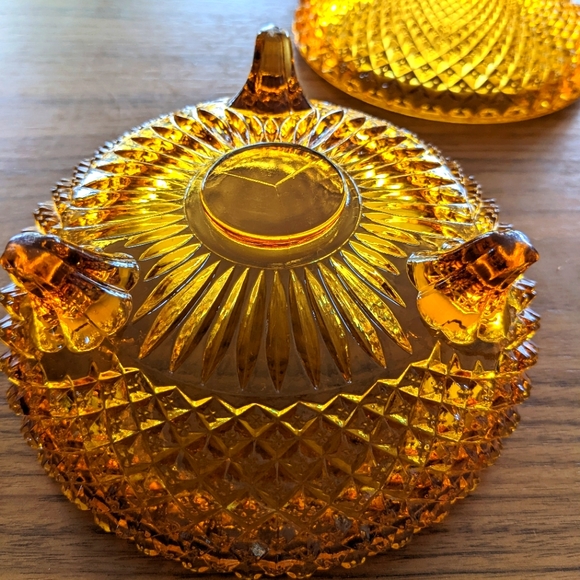 Vintage Amber Glass Bowl